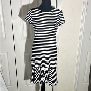 Black and White Striped Dress